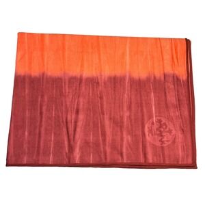 Manduka eQua Mat Towel Microfiber Non Slip Yoga Hot Practice Orange Ombre NWOT